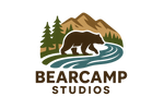 bearcamp studios logo inspired by bearcamp river in ossipee nh